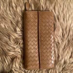 Bottega Veneta cream long wallet
